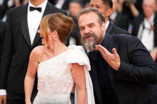 The Elemental Red Carpet Premiere at the 76th Edition of the Cannes Film Festival Geri Halliwell and David Harbour attend the movie screening and red carpet event for Elemental , directed by Peter Sohn, during the 76th edition of the Cannes Film Festival on May 27 2023, in Cannes, France Cannes Palace of Festivals and Congresses of Cannes Cannes France Copyright: xAlexandraxFechetex _ADR8529