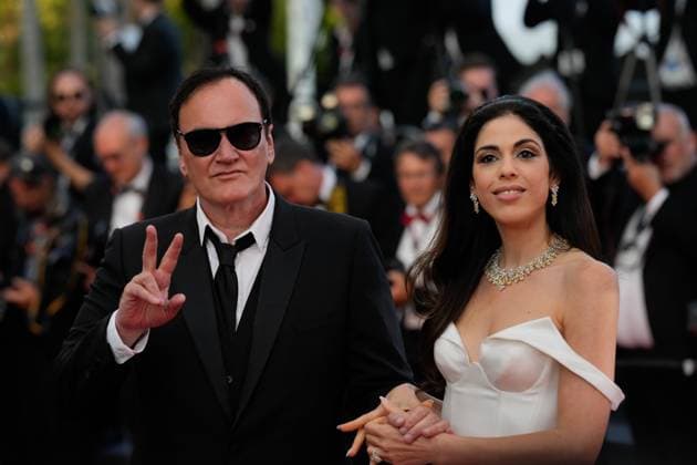 The Elemental Red Carpet Premiere at the 76th Edition of the Cannes Film Festival Quentin Tarantino and Daniella Pick attend the movie screening and red carpet event for Elemental , directed by Peter Sohn, during the 76th edition of the Cannes Film Festival on May 27 2023, in Cannes, France Cannes Palace of Festivals and Congresses of Cannes Cannes France Copyright: xAlexandraxFechetex _ADR9544