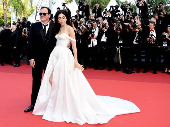 76th Cannes Film Festival 2023, evening 12 - Red Carpet Elemental and Closing Ceremony. In the picture Daniella Tarantino, Quentin Tarantino  Copyright: xSimonexComix xipa-agency.netx xPoolxPhotoxEventsx01x IPA_IPA38283387