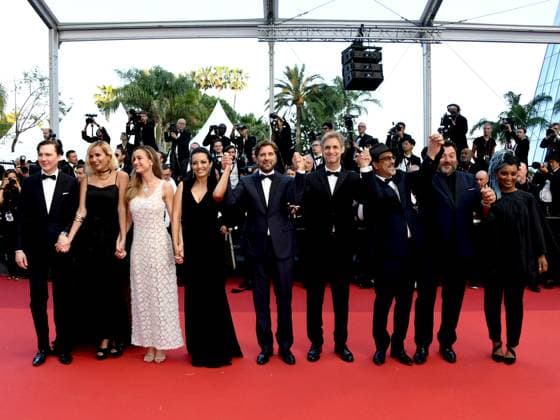 76th Cannes Film Festival 2023, evening 12 - Red Carpet Elemental and Closing Ceremony. In the photo Jury members Rungano Nyoni, Paul Dano, Denis MÃ nochet, President of the Jury Ruben Östlund, members Brie Larson, Julia Ducournau, Damian Szifron, Atiq Rahimi and Maryam Touzani  Copyright: xSimonexComix xipa-agency.netx xPoolxPhotoxEventsx01x IPA_IPA38283494