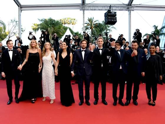 76th Cannes Film Festival 2023, evening 12 - Red Carpet Elemental and Closing Ceremony. In the photo Jury members Rungano Nyoni, Paul Dano, Denis MÃ nochet, President of the Jury Ruben Östlund, members Brie Larson, Julia Ducournau, Damian Szifron, Atiq Rahimi and Maryam Touzani  Copyright: xSimonexComix xipa-agency.netx xPoolxPhotoxEventsx01x IPA_IPA38283500