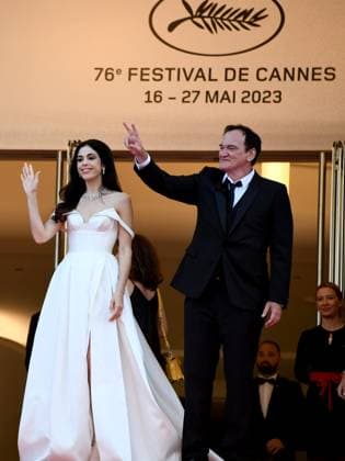 76th Cannes Film Festival 2023, evening 12 - Red Carpet Elemental and Closing Ceremony. In the picture Daniella Tarantino, Quentin Tarantino  Copyright: xSimonexComix xipa-agency.netx xPoolxPhotoxEventsx01x IPA_IPA38282808