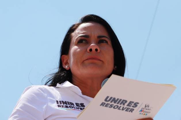Mexiko, Alejandra Del Moral Wahlkampf in Ciudad Nezahualcoyotl Alejandra Del Moral Governor Candidate Political Rally May 27, 2023 in Ciudad Nezahualcoyotl, Mexico: Alejandra Del Moral, candidate for Governor of the State of Mexico for the Va por for State of Mexico alliance (PRI, PAN, PRD) during the rally to close the political campaign. On May 27, 2023 in Nezahualcoyotl, State of Mexico, Mexico. (Photo by Carlos Santiago Eyepix Group) Copyright: xCarlosxSantiagox xEyepixxGroupx CS202305276588
