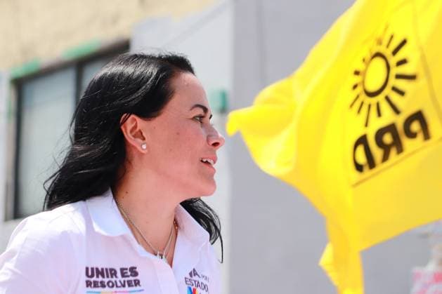 Mexiko, Alejandra Del Moral Wahlkampf in Ciudad Nezahualcoyotl May 27, 2023 in Ciudad NezahualcoÂ³yotl, Mexico: Alejandra Del Moral, candidate for Governor of the State of Mexico for the Va por for State of Mexico alliance (PRI, PAN, PRD) during the rally to close the political campaign. On May 27, 2023 in NezahualcoÂ³yotl, State of Mexico, Mexico. Nezahualcoyotl Mexico - ZUMAe321 20230528_zia_e321_014 Copyright: xCarlosxSantiagox