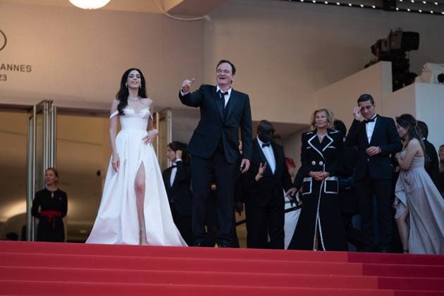 Elemental Screening and Closing Ceremony Red Carpet - The 76th Annual Cannes Film Festival CANNES, FRANCE - MAY 27: Daniella Tarantino and Quentin Tarantino attend the Elemental screening and closing ceremony red carpet during the 76th annual Cannes film festival at Palais des Festivals on May 27, 2023 in Cannes, France. Cannes France  Copyright: xLucaxCarlinox originalFilename: carlino-notitle230527_npSa6.jpg