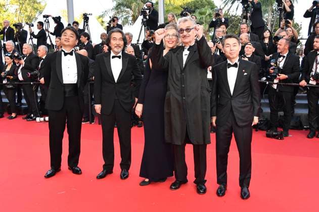 Takuma Takasaki, Koji Yakusho, Donata Wenders, Wim Wenders and Koji Yanai at the closing ceremony with the premiere of the animated film Elemental at the Festival de Cannes 2023 76 Cannes International Film Festival at the Palais des Festivals Cannes, 27 05 2023. Foto:xD.xBedrosianx xFuturexImage