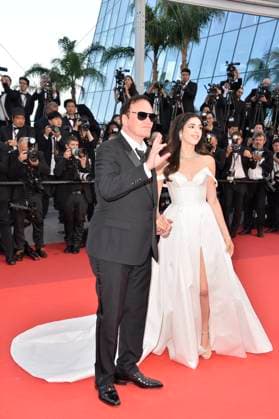 Quentin Tarantino with Daniella Pick at the Elemental premiere and closing ceremony 76 Cannes Film Festival 27 05 2023