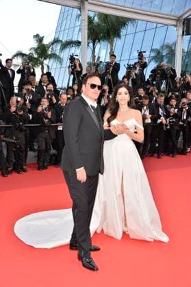 Quentin Tarantino with Daniella Pick at the Elemental premiere and closing ceremony 76 Cannes Film Festival 27 05 2023