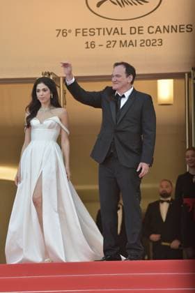 Quentin Tarantino with Daniella Pick at the Elemental premiere and closing ceremony 76 Cannes Film Festival 27 05 2023