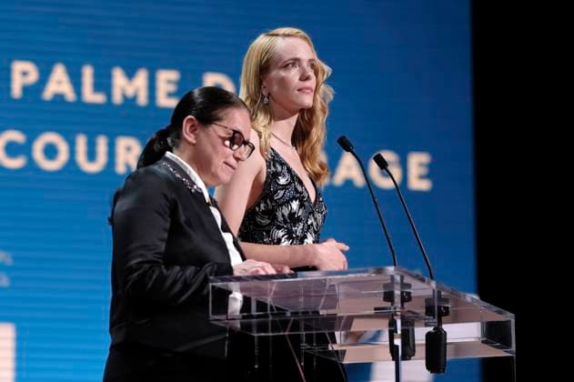 Ildiku Enyedi and Stacy Martin at the award ceremony at the Festival de Cannes 2023 76 Cannes International Film Festival at the Palais des Festivals Cannes, 27 05 2023. Foto:xD.xBedrosianx xFuturexImage
