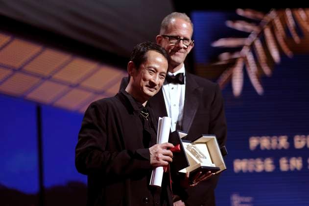 Pete Docter and Tran Anh Hung with the award for best director for La passion de Dodin Bouffant at the award ceremony at the Festival de Cannes 2023 76 Cannes International Film Festival at the Palais des Festivals Cannes, 27 05 2023 Foto:xD.xBedrosianx xFuturexImage