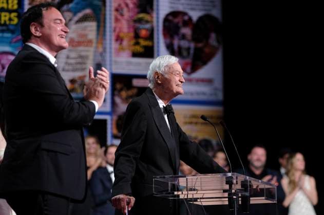 Quentin Tarantino and Roger Corman at the award ceremony at the Festival de Cannes 2023 76 Cannes International Film Festival at the Palais des Festivals Cannes, 27 05 2023. Foto:xD.xBedrosianx xFuturexImage