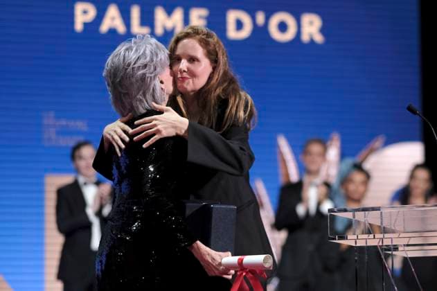 Jane Fonda and Justine Triet at the award ceremony at the Festival de Cannes 2023 76 Cannes International Film Festival at the Palais des Festivals Cannes, 27 05 2023. Foto:xD.xBedrosianx xFuturexImage