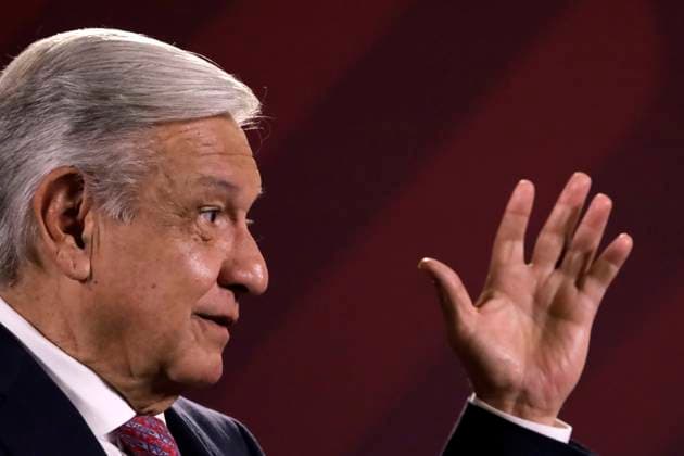 President of Mexico with reporters at the daily morning conference May 29, 2023, Mexico City, Mexico: The President of Mexico, Andres Manuel Lopez Obrador at the daily morning conference at the National Palace in Mexico City. on May 29, 2023 in Mexico City, Mexico (Photo by Luis Barron Eyepix Group). Copyright: xLuisxBarronx xEyepixxGroupx _MG_9041