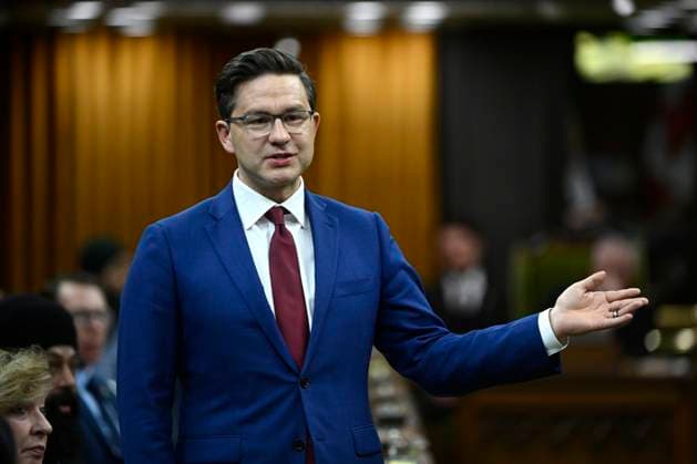 May 29, 2023, Ottawa, ON, CAN: Conservative Leader Pierre Poilievre rises during Question Period in the House of Commons on Parliament Hill in Ottawa on Monday, May 29, 2023. Ottawa CAN  - ZUMAc35_ 20230529_zaf_c35_086 Copyright: xJustinxTangx