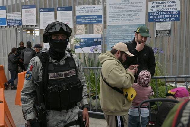 May 29, 2023, Tijuana, Baja California, Mexico: Around thirty migrants from the countries of Russia, Mexico, Venezuela, Colombia and some Central American nations began camping outside the Tijuana-San Ysidro Port of Entry on Monday, May 29, 2023 due to a growing frustration in the CBPOne asylum appÃ¢â‚¬â ¢s technician bugs and oversaturated appointment schedule in use by many people throughout the US-Mexico Southern Border after Title 42 was lifted and Title 8 was implemented thereafter as its replacement as border policy. Tijuana Mexico - ZUMAm180 20230529_zip_m180_008 Copyright: xCarlosxA.xMorenox