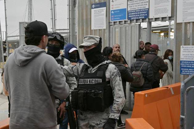 May 29, 2023, Tijuana, Baja California, Mexico: Around thirty migrants from the countries of Russia, Mexico, Venezuela, Colombia and some Central American nations began camping outside the Tijuana-San Ysidro Port of Entry on Monday, May 29, 2023 due to a growing frustration in the CBPOne asylum appÃ¢â‚¬â ¢s technician bugs and oversaturated appointment schedule in use by many people throughout the US-Mexico Southern Border after Title 42 was lifted and Title 8 was implemented thereafter as its replacement as border policy. Tijuana Mexico - ZUMAm180 20230529_zip_m180_016 Copyright: xCarlosxA.xMorenox
