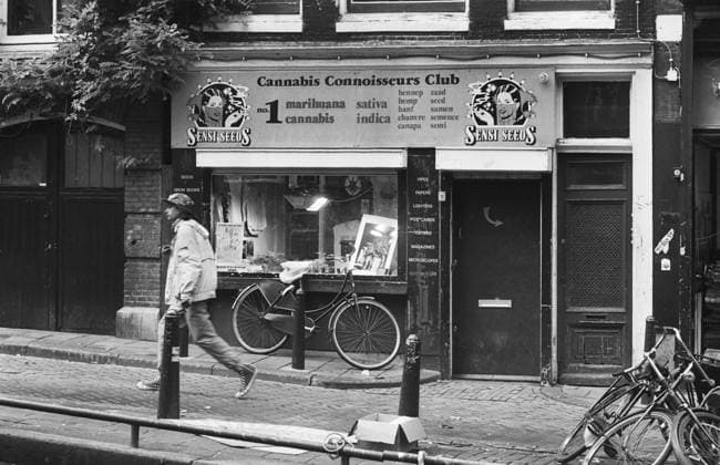 Niederlande, Amsterdam, 05.11.1992 Archiv.: 37-36-17 Stadtfotos Amsterdam Foto: Cannabis Club in der Altstadt Stadtfotos Amsterdam *** Netherlands, Amsterdam, 05 11 1992 archive 37 36 17 city photos Amsterdam photo cannabis club in the old town city photos Amsterdam