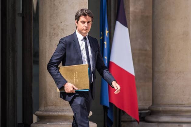 Council Of Ministers In Paris, France Deputy Economy Minister Gabriel Attal leaves the Elysee Palace after the Council of Ministers. Paris, 30 May, 2023. Paris ILE-DE-FRANCE France  Copyright: xAndreaxSavoranixNerix originalFilename: savoranineri-franceco230530_npkAC.jpg