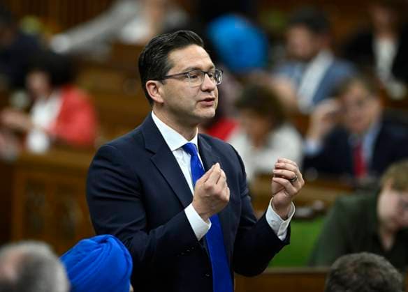 May 30, 2023, Ottawa, ON, CAN: Conservative Leader Pierre Poilievre rises during Question Period in the House of Commons on Parliament Hill in Ottawa on Tuesday, May 30, 2023. Ottawa CAN  - ZUMAc35_ 20230530_zaf_c35_053 Copyright: xJustinxTangx