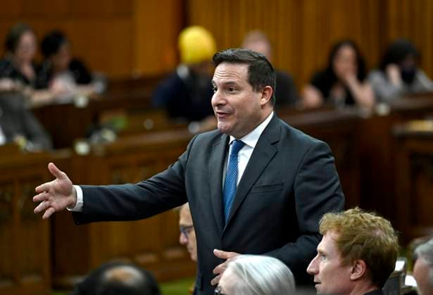May 30, 2023, Ottawa, ON, CAN: Minister of Public Safety Marco Mendicino rises during Question Period in the House of Commons on Parliament Hill in Ottawa on Tuesday, May 30, 2023. Ottawa CAN  - ZUMAc35_ 20230530_zaf_c35_061 Copyright: xJustinxTangx