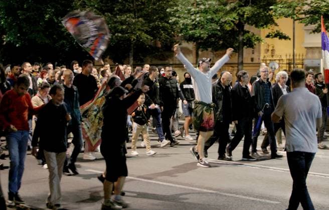 News Themen der Woche KW22 Serbia Kosovo Russia Support Rally 8445301 30.05.2023 People take part in a rally in support of Kosovo Serbs and Russia s policy in front of the German Embassy, in Belgrade, Serbia. Aleksandar Djorovich Sputnik Belgrade Serbia  Copyright: xAleksandarxDjorovichx