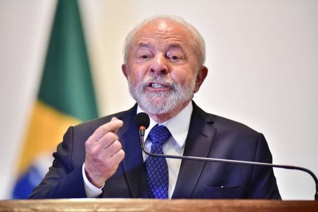BRASÍLIA, DF - 30.05.2023: LULA RECEBE PRESIDENTES DA AMÉRICA DO SUL - Photo, President Lula during a press conference and maintains a narrative in defense of Venezuela. This Tuesday (30) President Lula receives all the presidents of the countries of South America to resume cooperation in the region and discuss the adoption of an integration with the South American countries x2382308x  TonxMolina