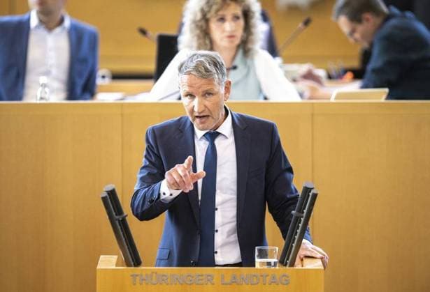 THUERINGER LANDTAG 110. PLENARSITZUNG *** NUR FÜR REDAKTIONELLE ZWECKE *** EDITORIAL USE ONLY ***<p>31 05 2023-Erfurt: Thüringer Landtag 7. Wahlperiode 110. Plenarsitzung im Foto: Björn Höcke (AfD-Fraktionsvorsitzender) ( Deutschland Thueringen Erfurt Copyright: SaschaxFromm *** THUERINGER LANDTAG 110 PLENARY SESSION FOR EDITORIAL PURPOSES ONLY EDITORIAL USE ONLY p 31 05 2023 Erfurt Thuringian Parliament 7 Election Period 110 Plenary Session in Photo Björn Höcke AfD Parliamentary Group Leader Germany Thueringen Erfurt Copyright SaschaxFromm Copyright: SaschaxFromm doc7qfyta6cpxiq7jurhsv ,EDITORIAL USE ONLY