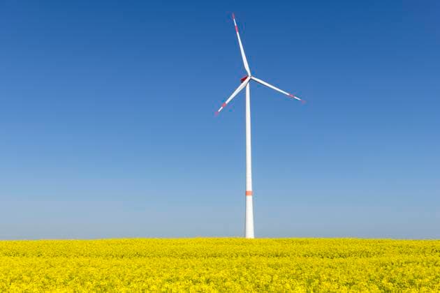  Symbolbild Windenergie, Energiewende, Windrad auf Rapsfeld, blauer Himmel, Schwäbische Alb, Baden-Württemberg *** Symbol image Wind energy, Energy transition, Wind turbine at Rapeseed field, Blue Sky, Swabian Alb, Bathing Württemberg Copyright: imageBROKER/Lilly ibxtke09310444.jpg