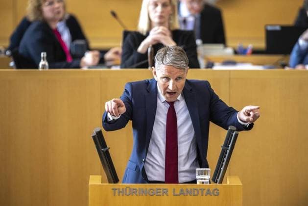 THUERINGER LANDTAG 111. PLENARSITZUNG *** NUR FÜR REDAKTIONELLE ZWECKE *** EDITORIAL USE ONLY ***<p>01 06 2023-Erfurt: Thüringer Landtag 7. Wahlperiode 111. Plenarsitzung im Foto: Björn Höcke (AfD-Fraktionsvorsitzender) ( Deutschland Thueringen Erfurt Copyright: SaschaxFromm *** THUERINGER LANDTAG 111 PLENARY SESSION FOR EDITORIAL PURPOSES ONLY EDITORIAL USE ONLY p 01 06 2023 Erfurt Thuringian State Parliament 7 Election Period 111 Plenary Session in Photo Björn Höcke AfD Parliamentary Group Leader Germany Thueringen Erfurt Copyright SaschaxFromm Copyright: SaschaxFromm doc7qgf5bgybrc14iftd2si ,EDITORIAL USE ONLY