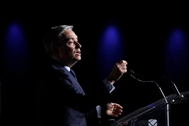 June 1, 2023, Ottawa, ON, CAN: Industry Minister Franvßois-Philippe Champagne delivers a keynote address at the CANSEC trade show, billed as North AmericaöÄÃ s largest multi-service defence event, in Ottawa, on Thursday, June 1, 2023. Ottawa CAN  - ZUMAc35_ 20230601_zaf_c35_018 Copyright: xJustinxTangx