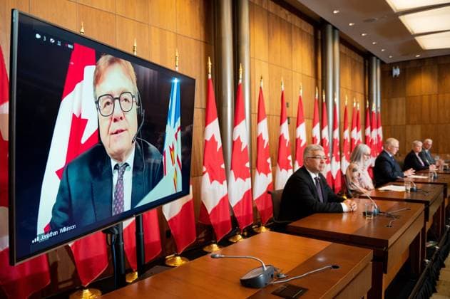 June 1, 2023, Ottawa, ON, Canada: Minister of Natural Resources Jonathan Wilkinson speaks via teleconference during an update related to the 2023 Wildfire Season in Ottawa, on Thursday, June 1, 2023. Ottawa Canada  - ZUMAc35_ 20230601_zaf_c35_025 Copyright: xSpencerxColbyx