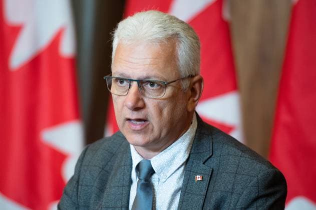 June 1, 2023, Ottawa, ON, Canada: Sto phane Lauzon, Parliamentary Secretary to the Minister of Rural Economic Development speaks during an update related to the 2023 Wildfire Season in Ottawa, on Thursday, June 1, 2023. Ottawa Canada  - ZUMAc35_ 20230601_zaf_c35_027 Copyright: xSpencerxColbyx