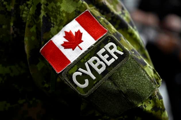 June 1, 2023, Ottawa, ON, CAN: A member of the Canadian Forces Cyber Forces wears a Cyber patch on their uniform at the CANSEC trade show, billed as North AmericaöÄÃ s largest multi-service defence event, in Ottawa, on Thursday, June 1, 2023. Ottawa CAN  - ZUMAc35_ 20230601_zaf_c35_031 Copyright: xJustinxTangx