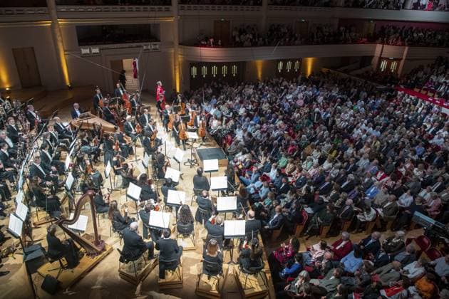 Illustration picture shows the start of the finals of the 2023 edition of the Queen Elisabeth Voice Competition, the tenth edition, at the Brussels Bozar concert hall, Thursday 01 June 2023.  NICOLASxMAETERLINCK 68264824