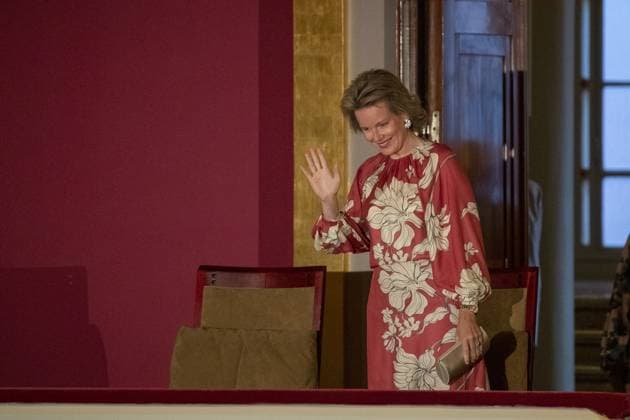 Queen Mathilde of Belgium pictured during the start of the finals of the 2023 edition of the Queen Elisabeth Voice Competition, the tenth edition, at the Brussels Bozar concert hall, Thursday 01 June 2023.  NICOLASxMAETERLINCK 68264882