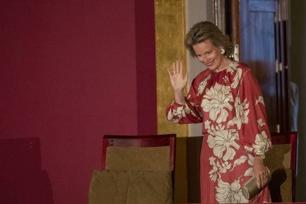 Queen Mathilde of Belgium pictured during the start of the finals of the 2023 edition of the Queen Elisabeth Voice Competition, the tenth edition, at the Brussels Bozar concert hall, Thursday 01 June 2023.  NICOLASxMAETERLINCK 68264922