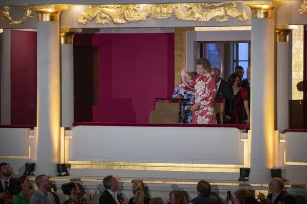 Queen Mathilde of Belgium pictured during the start of the finals of the 2023 edition of the Queen Elisabeth Voice Competition, the tenth edition, at the Brussels Bozar concert hall, Thursday 01 June 2023.  NICOLASxMAETERLINCK 68264965