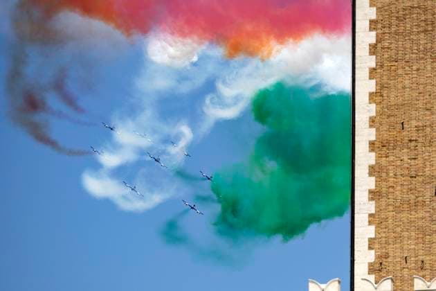 June 2, 2023, Rome, Italy: A moment of the military parade for the Republic Day, at the Fori Imperiali, Rome, Italy, 02 June 2023. The Feast of the Italian Republic is a national day of celebration established to commemorate the birth of the Italian Republic. It is celebrated every year on 02 June 2, the date of the institutional referendum of 1946, with the main celebration taking place in Rome. The Feast of the Italian Republic is one of the symbols of Italian homelands. ANSA MASSIMO PERCOSSI Rome Italy - ZUMAa110 20230602_zaf_a110_013 Copyright: xMassimoxPercossix