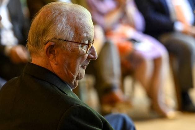 King Albert II of Belgium pictured during the Academic Closing Ceremony at the Queen Elisabeth Music chapel, in Waterloo, Friday 02 June 2023. The Queen will present the Artists in Residence at the Queen Elisabeth Music Chapel with their Artist Diploma, marking the end of their residency at the Queen Elisabeth Music Chapel.  DIRKxWAEM 68311455