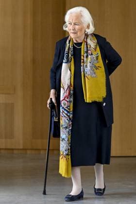 Queen Paola of Belgium pictured during the Academic Closing Ceremony at the Queen Elisabeth Music chapel, in Waterloo, Friday 02 June 2023. The Queen will present the Artists in Residence at the Queen Elisabeth Music Chapel with their Artist Diploma, marking the end of their residency at the Queen Elisabeth Music Chapel.  DIRKxWAEM 68311468