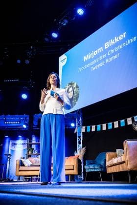 APELDOORN - Mirjam Bikker gives a speech during the 48th party congress of the ChristenUnie in Building 005. ANP ROB ENGELAAR netherlands out - belgium out  Copyright: xx x470794221x originalFilename: 470794221.jpg
