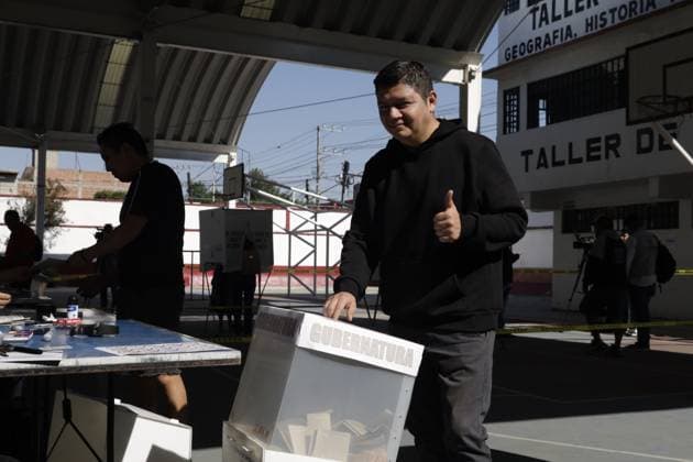 Electoral process for the government of the State of Mexico June 4, 2023, Municipality of Texcoco, State of Mexico, Mexico: Citizens go to the polls to cast their votes for the gubernatorial election, in the municipality of Texcoco in the State of Mexico. on June 4, 2023 in Municipality of Texcoco, State of Mexico, Mexico (Photo by Luis Barron Eyepix Group). Copyright: xLuisxBarronx xEyepixxGroupx LB_20230604_DELFINA26