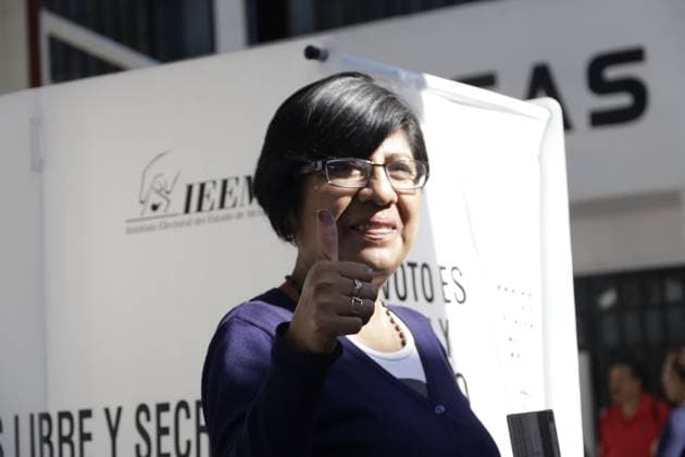 June 4, 2023, Municipality of Texcoco, State of Mexico, Mexico: Citizens go to the polls to cast their votes for the gubernatorial election, in the municipality of Texcoco in the State of Mexico. on June 4, 2023 in Municipality of Texcoco, State of Mexico, Mexico Municipality of Texcoco Mexico - ZUMAe321 20230604_zia_e321_195 Copyright: xLuisxBarronx