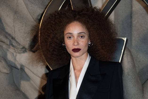PFW - Saint Laurent Front Row Adwoa Aboah attending the Saint Laurent Womenswear Fall Winter 2023-2024 show as part of Paris Fashion Week in Paris, France on February 28, 2023. Photo by Aurore Marechal ABACAPRESS.COM Paris France  Copyright: xMarechalxAurore ABACAx 844033_213 MarechalxAurore ABACAx 844033_213