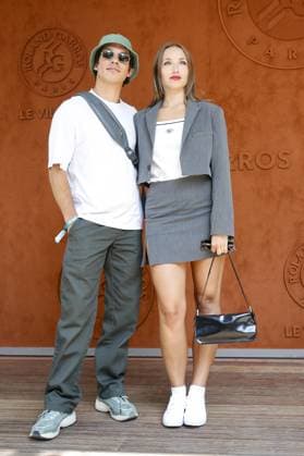 Sandor Funtek et Chloe Jouannet CELEBRITES : Roland-Garros 2023 - Paris - 06 06 2023 MichaelBaucher Panoramic 