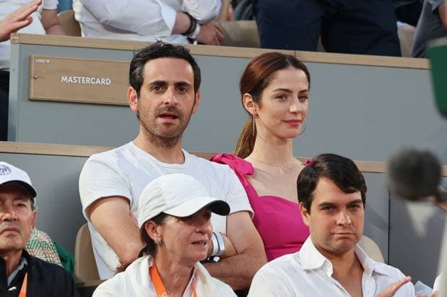 Roland Garros 2023 - Celebrities In The Stands - Day 10 NB Camille Combal, Marie Treille Stefani in the stands during French Open Roland Garros 2023 on June 06, 2023 in Paris, France. Photo by Nasser Berzane ABACAPRESS.COM Paris France  Copyright: xBerzanexNasser ABACAx 856021_021 BerzanexNasser ABACAx 856021_021