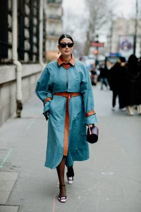 PFW - Street Style street style, Julia Haghjoo arriving at Hermes Fall-Winter 2023-2024 show, held at Garde Republicaine, Paris, France, on March 4th, 2023. Photo by Marie-Paola Bertrand-Hillion ABACAPRESS.COM Paris France  Copyright: xBertrand-HillionxMarie-Paola ABACAx 851074_186 Bertrand-HillionxMarie-Paola ABACAx 851074_186