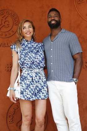 Ariane Brodier et Fulgence Ouedraogo CELEBRITES : Roland-Garros 2023 - Paris - 08 06 2023 MichaelBaucher Panoramic 