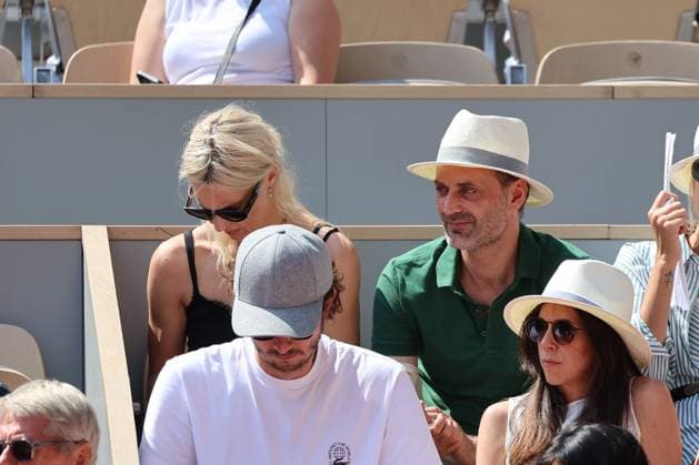 Roland Garros 2023 - Celebrities In The Stands - Day 12 NB Delphine Delafon and Augustin Trapenard in the stands during French Open Roland Garros 2023 on June 08, 2023 in Paris, France. Photo by Nasser Berzane ABACAPRESS.COM Paris France  Copyright: xBerzanexNasser ABACAx 856289_034 BerzanexNasser ABACAx 856289_034